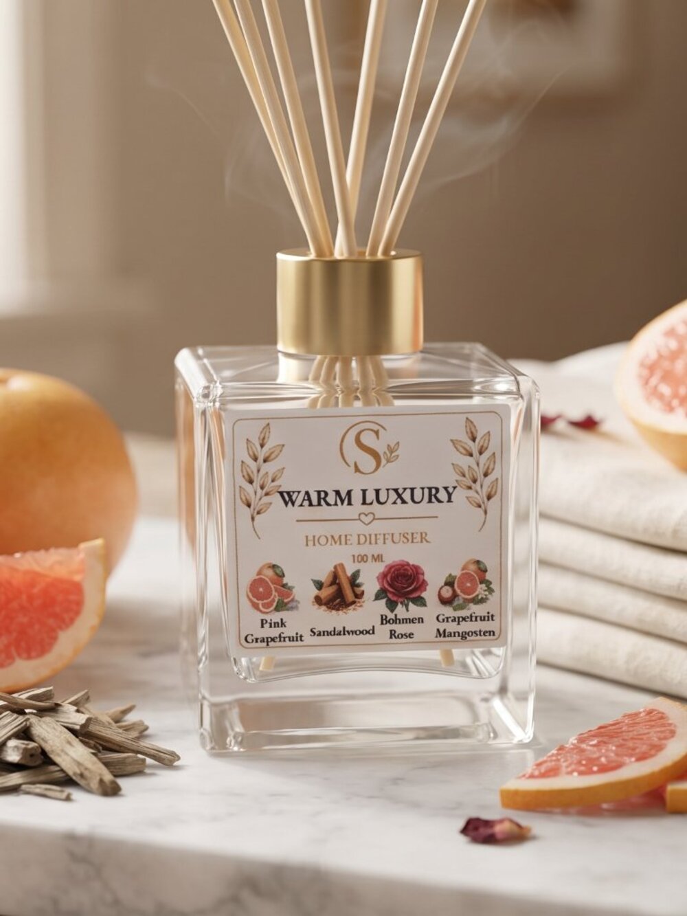 Home Reed Diffuser - Warm Luxury 100ML - Picture 2 of 10